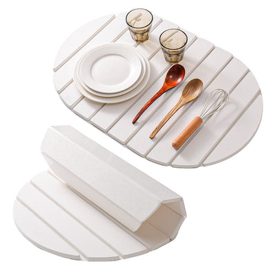 Diatomite Tableware Drying Mat Foldable Kitchen