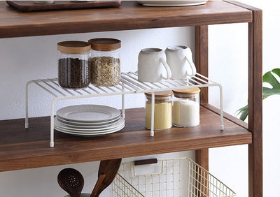 Retractable kitchen rack kitchen multi-layer storage single shelf