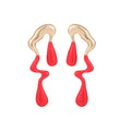 Liquid Irregular Geometric Ear Studs Unique Design Alloy Water Drop Earrings