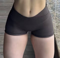 Vision Seamless Yoga Shorts for Women – Cross Low Waist, Scrunch Butt, Hip Lifting Gym Shorts 4.5” High Stretch Fitness Activewear