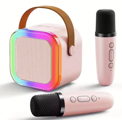 Wireless Karaoke Speaker with RGB Lights & Dual Mics