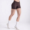 Vision Seamless Yoga Shorts for Women – Cross Low Waist, Scrunch Butt, Hip Lifting Gym Shorts 4.5” High Stretch Fitness Activewear