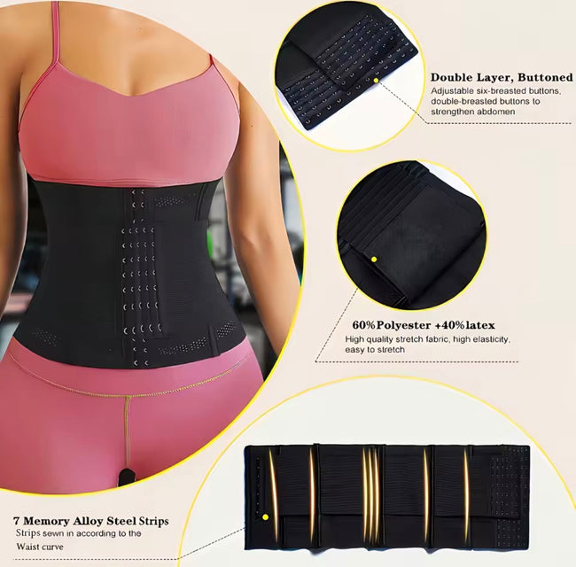Women’s Waist Trainer Underbust Corset – Tummy Control Waist Cincher Sport Girdle Hourglass Body Shaper Shapewear