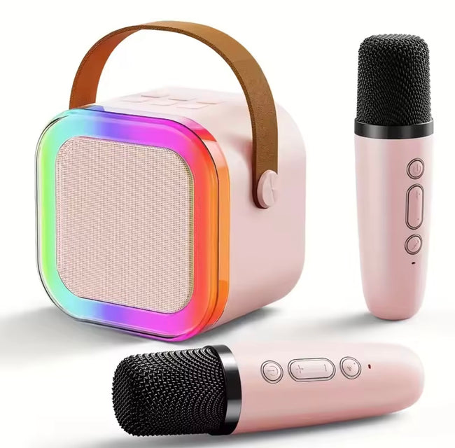 Wireless Karaoke Speaker with RGB Lights & Dual Mics
