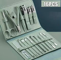 16PCS Professional Nail Clippers & Cuticle Nippers Set with Travel Case – Manicure & Pedicure Kit