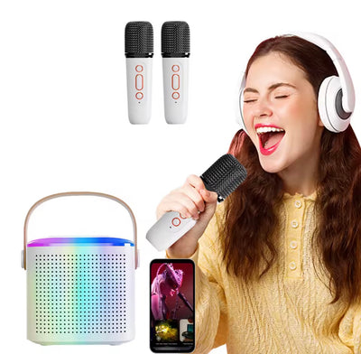 Wireless Karaoke Speaker with RGB Lights & Dual Mics