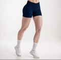 Vision Seamless Yoga Shorts for Women – Cross Low Waist, Scrunch Butt, Hip Lifting Gym Shorts 4.5” High Stretch Fitness Activewear