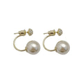 Hanging On Back Of Ear Fashion Temperamental Pearl Stud Earrings Women