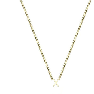 Stainless Steel A- Z Pendant Necklace 26 Letter Necklace Elegant Graceful